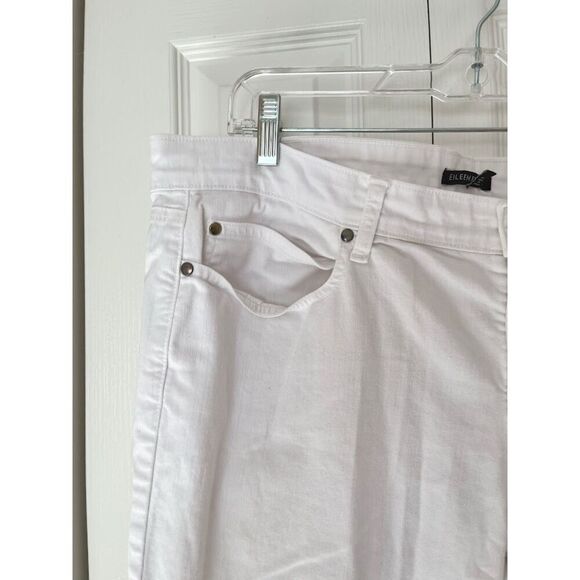 Eileen Fisher Organic Cotton Spandex Denim Stretch High Rise Straight Fit Jean - Picture 6 of 14